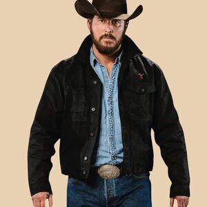 NEW Cole Hauser Yellowstone Rip Wheeler Black Cotton Jacket 3X